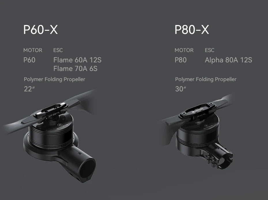 T-MOTOR, P8O Alpha 80A 12S Flame 70A 6S Polymer Folding Propeller