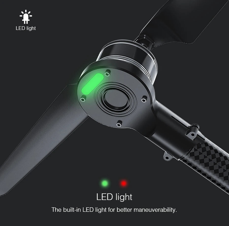 T-motor, built-in LED light for better maneuverability . built-