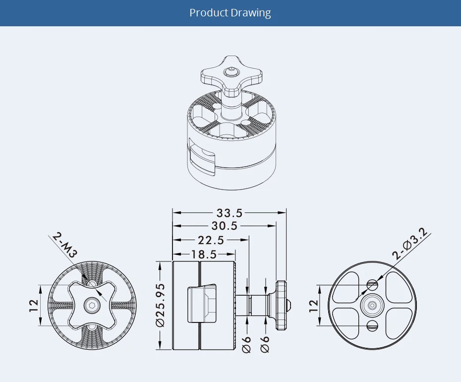 Q1418 Q1824 Q2423 Quick Attach Detach propeller adapter 