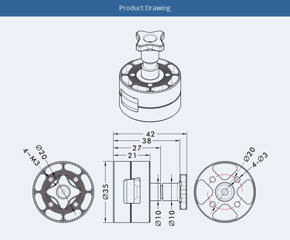 Q1418 Q1824 Q2423 Quick Attach Detach propeller adapter 