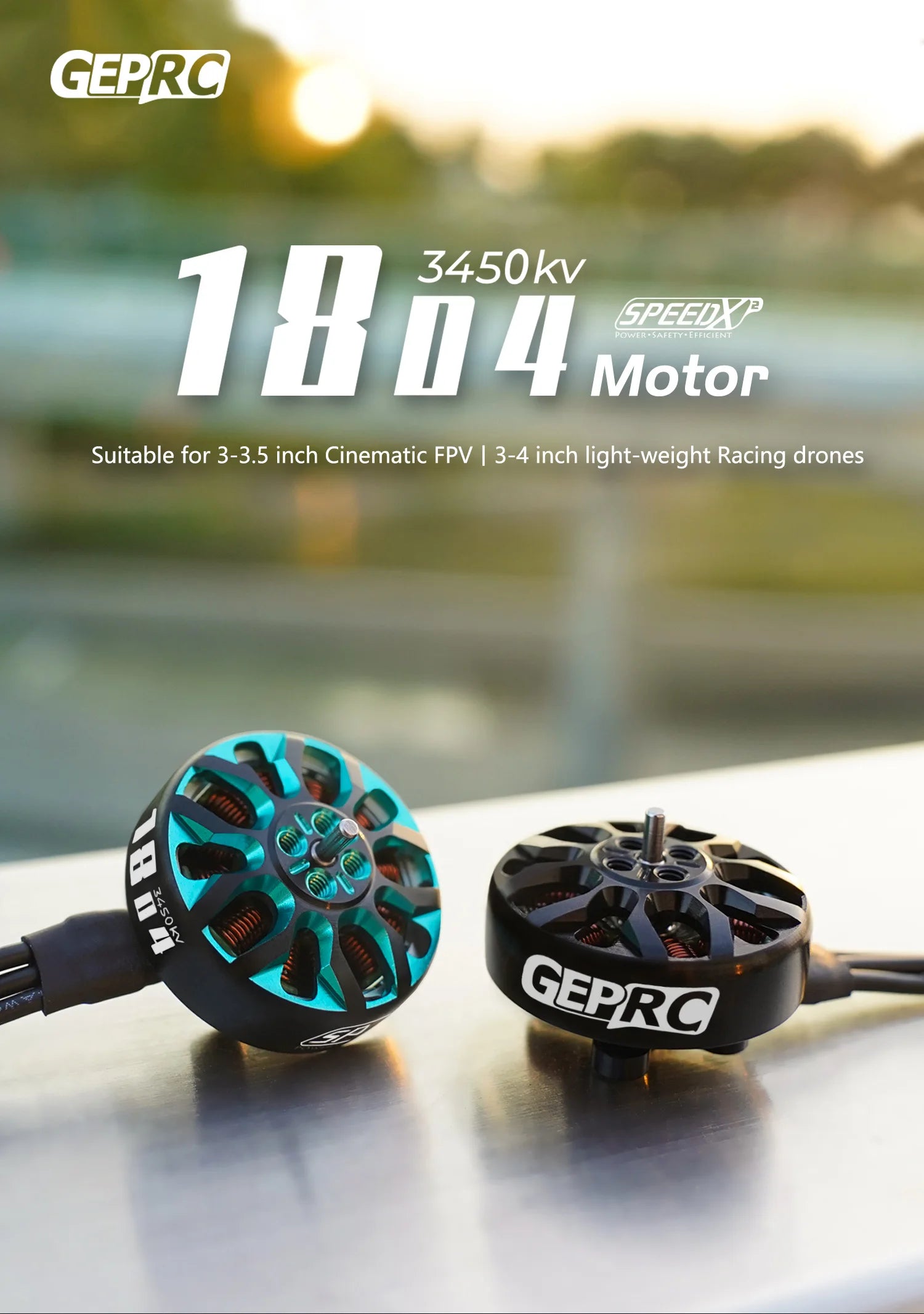 GEPRC SPEEDX2 1804 2450KV 3450KV Motor, GEPRC 3450kv 1Xus4 Power (SPEEDA SAFETY