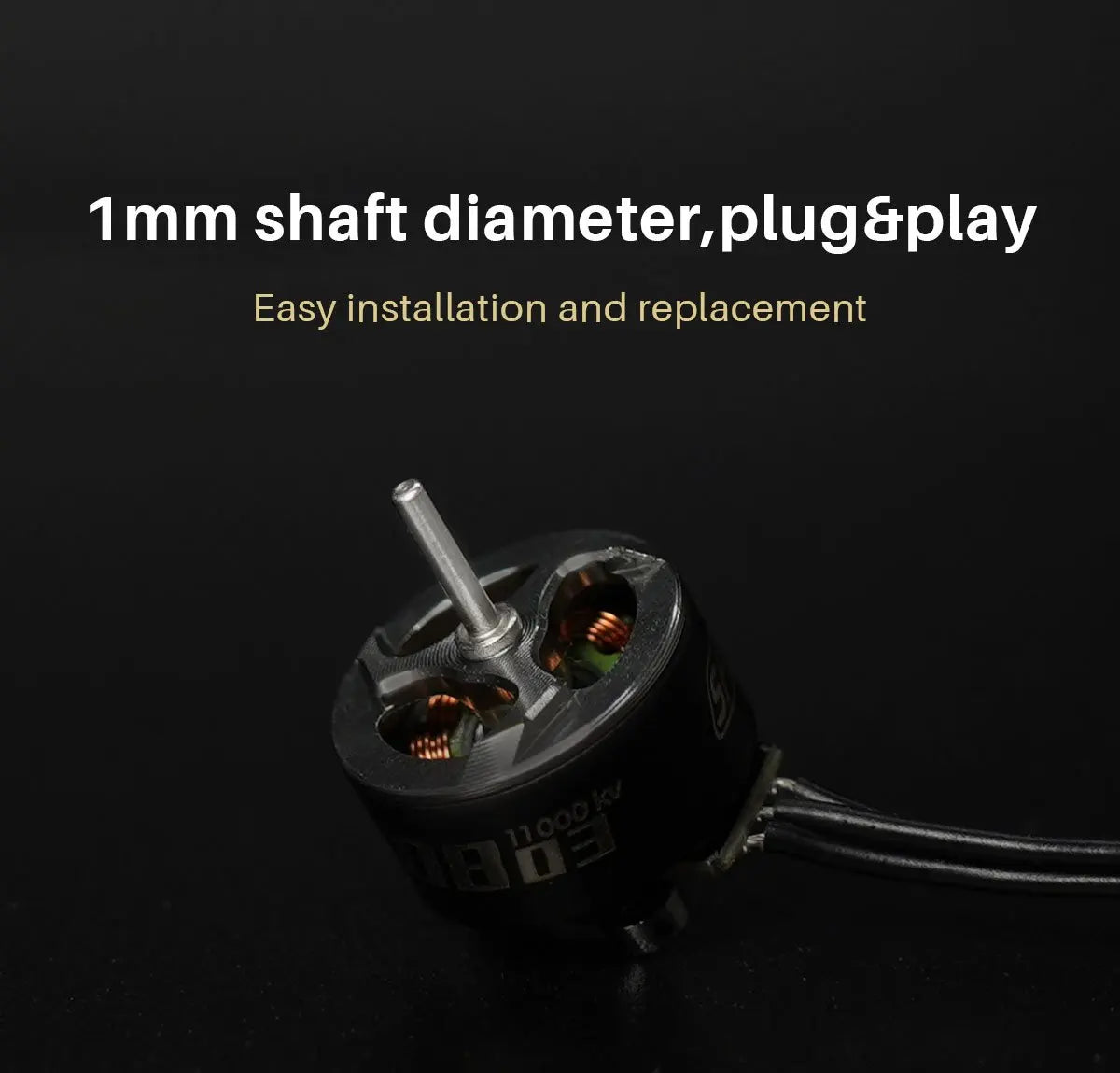 GEPRC SPEEDX2 0803  11000KV Brushless Motor, Imm shaft diameter,plugaplay Easy installation and replacement ioook Q