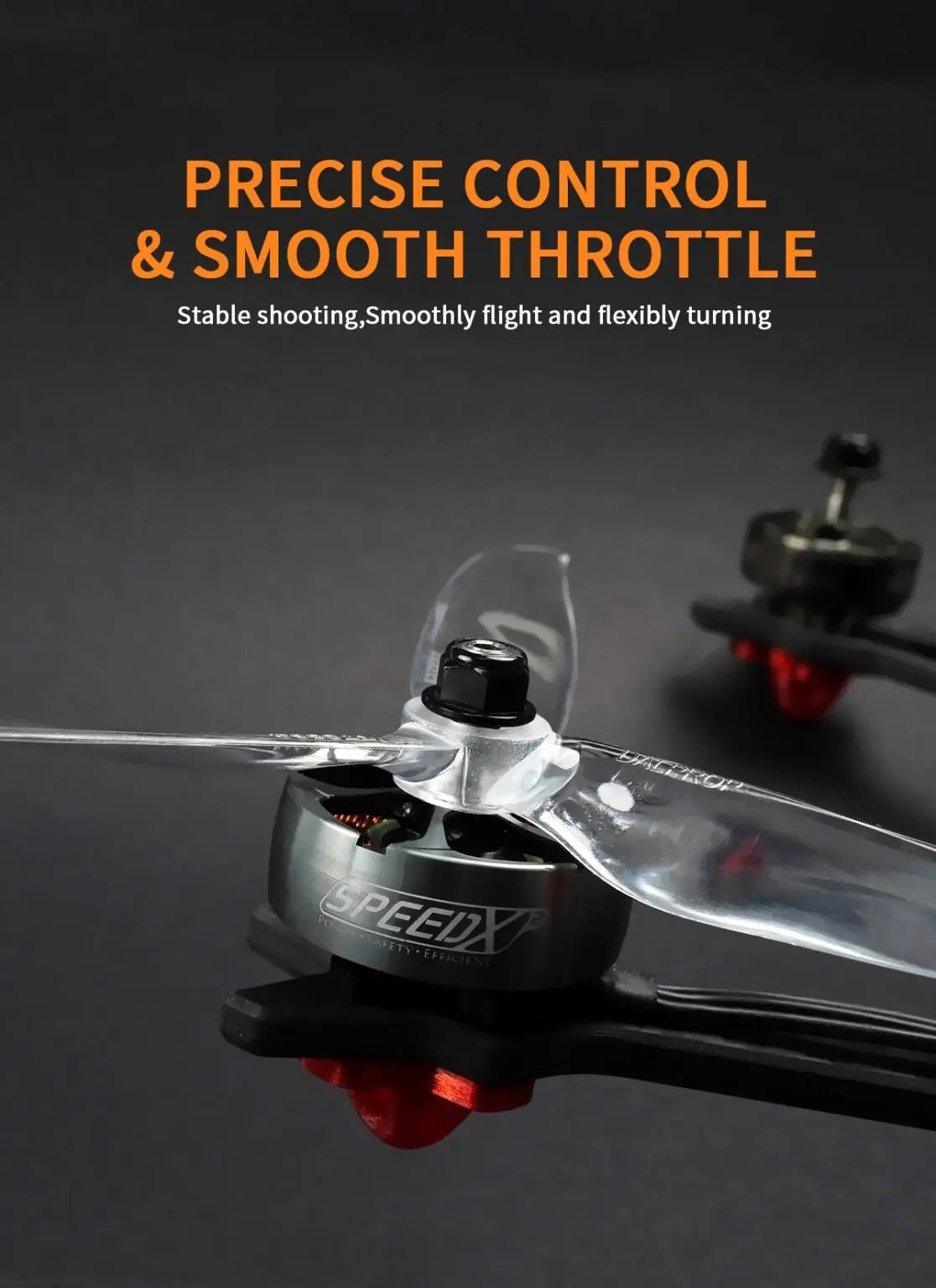 GEPRC SPEEDX2 2806.5 1350KV/1760KV Motor, PRECISE CONTROL & SMOOTH THROTTLE Stable shooting