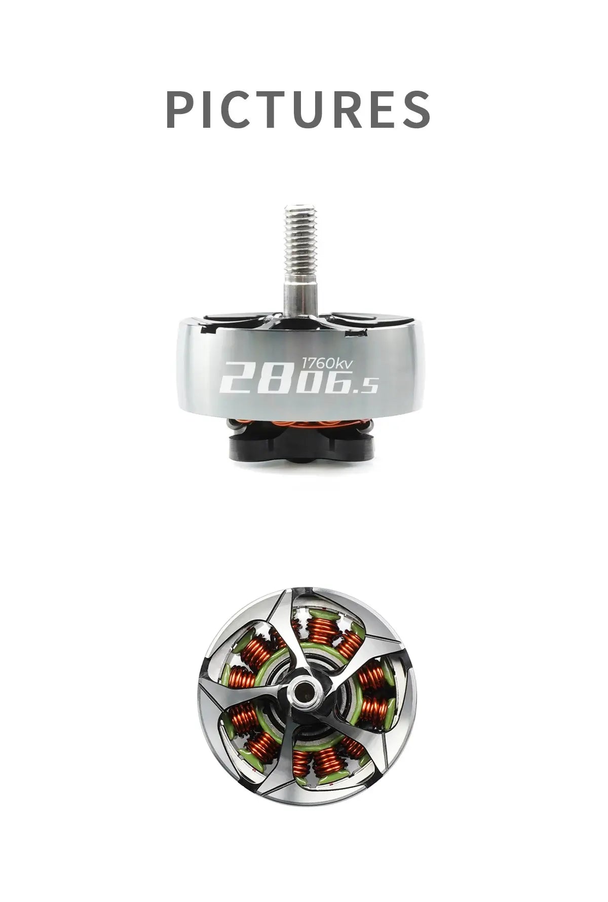 GEPRC SPEEDX2 2806.5 1350KV/1760KV Motor, 4-6S Max Continuous Power(W) (5S): 960 Max Current (5S