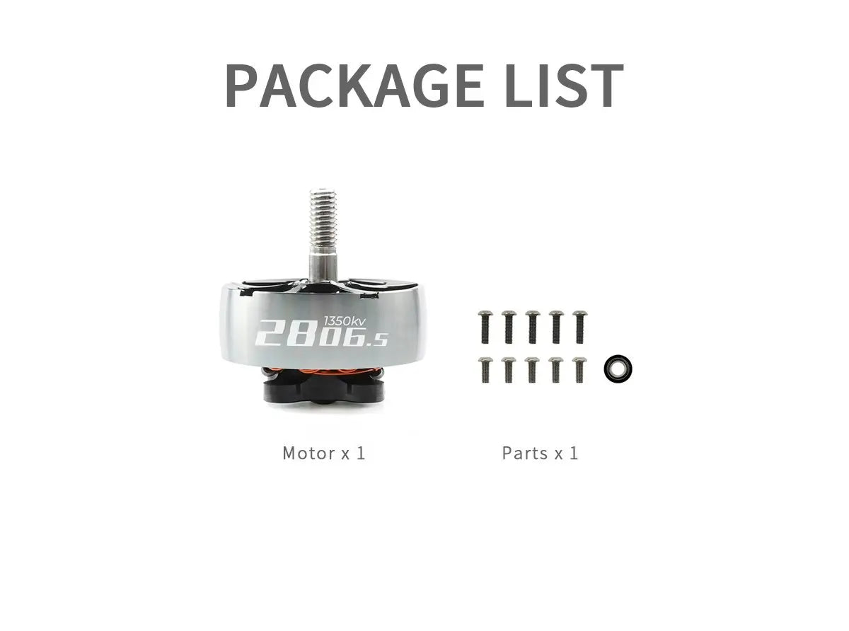 GEPRC SPEEDX2 2806.5 1350KV/1760KV Motor, the SPEEDX2 2806.5 motor has good heat dissipation,