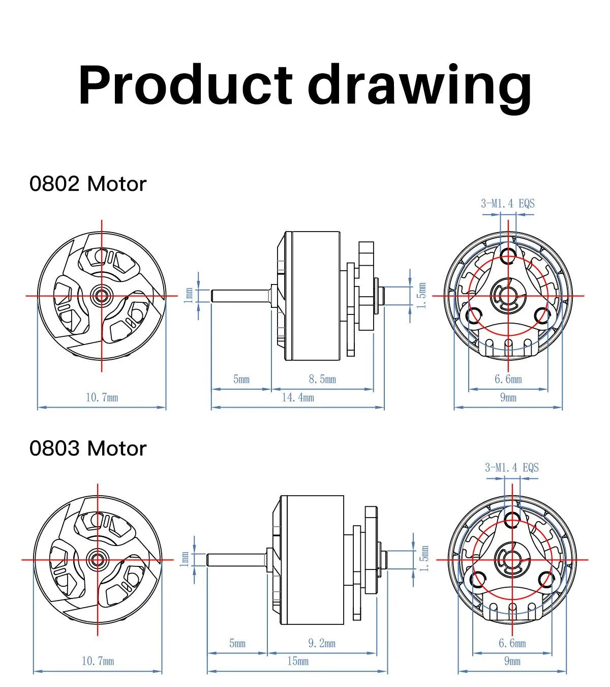 GEPRC SPEEDX2 0802 motors have good heat dissip
