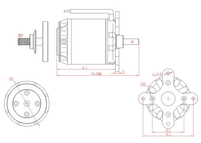 EMAX GT5345 Motor, Motor for Rc Airplane FPV Racing Drone 170KV EMA