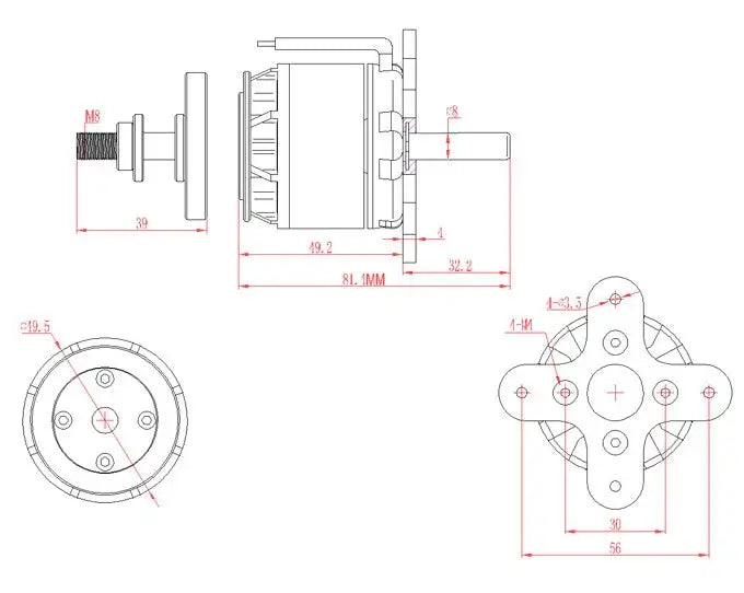 EMAX GT4020 Motor, Motor for Rc Airplane FPV Racing Drone 620KV EMA