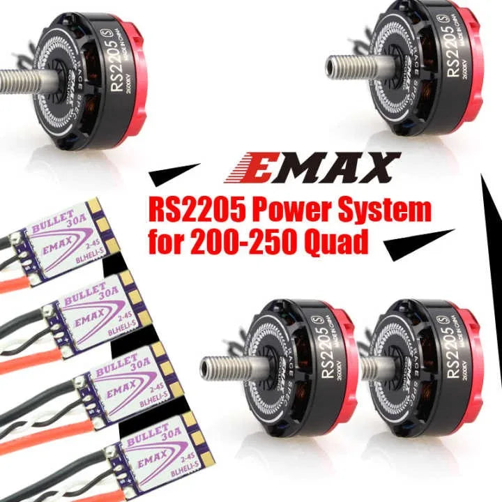 Emax RS2205S Brushless Motor - 2300KV/2600KV RaceSpec Motor(With Bullet 30A Combo) 7 Emax RS2205S Brushless Motor, Emax RS2205S Brushless
