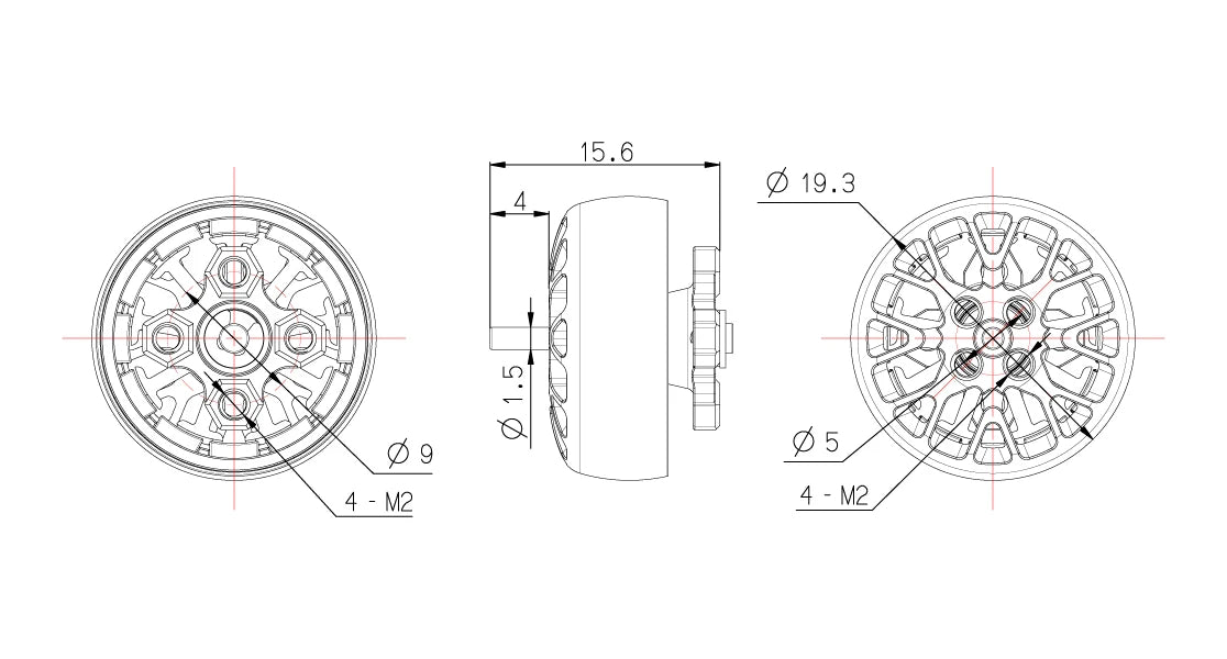 SpeedyBee 1404 4500KV Motor, Power (60s) 250W Idle Current 8V/0.5A Maximum Current 1