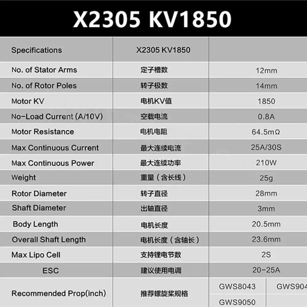 Sunnysky F3P Indoor Power Motor, X2305 KV1850 No. of Stator Arms R703 12