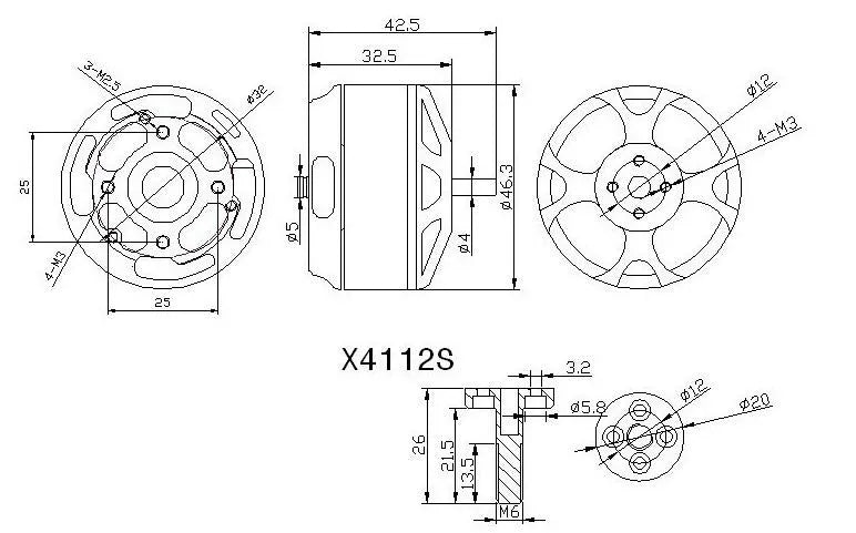X4112S 320KV 400KV 485KV Brushless Motor