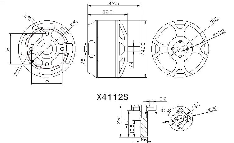 2PCS SUNNYSKY X4112S Motor, X4112S Brushless Disc Motor for Makeflyeasy Fighter Freeman Multi