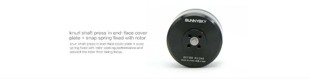 2PCS SUNNYSKY X4112S Motor, knurl shaft press in end face cover plale snap spring tixed