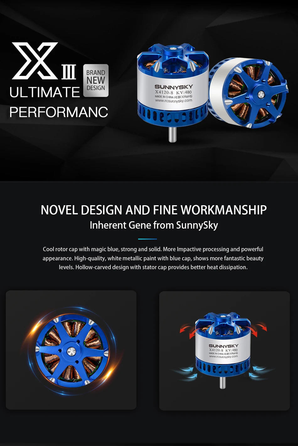 SUNNYSKY ULTIMATE X4120-8 KV:480 N