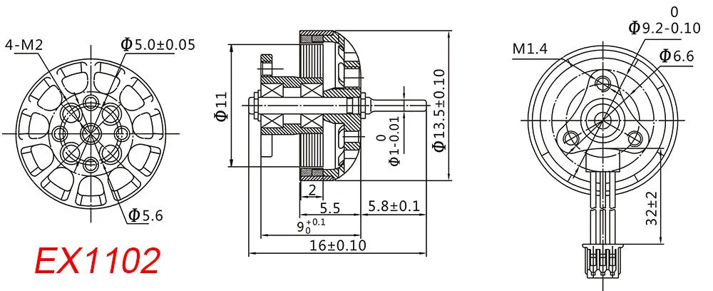 1/2/4PCS Happymodel Mobula7 Motor, Happymodel Mobula7 Motor SPECIFICATIONS Wheelbase : Bottom Plate