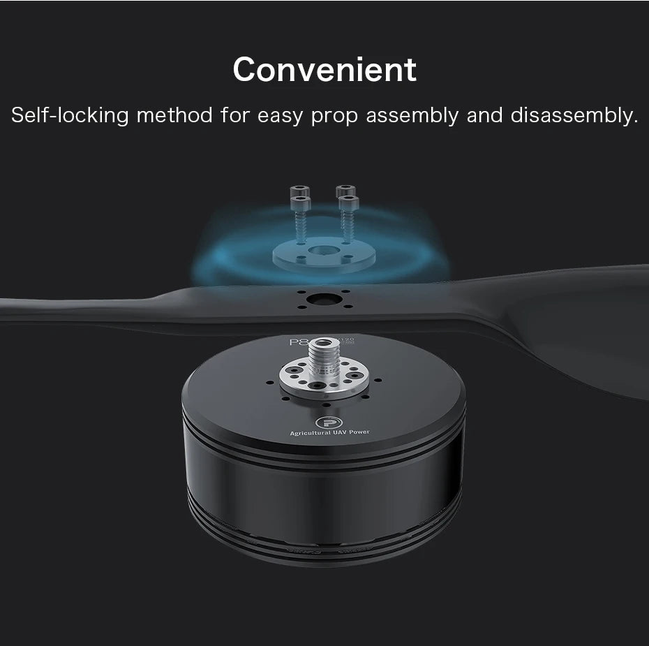 T-MOTOR, Convenient Self-locking method for easy prop assembly and disassembly