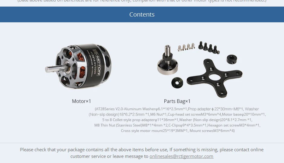 محرك T-motor AT2814 ذو عمود طويل بدون فرش - KV900 KV1050 KV1200 3-4S لطائرة RC بدون طيار ثابتة الجناح FPV 24 T-motor, MB* #4mm *2,C-Clipsi9*4*3,S
