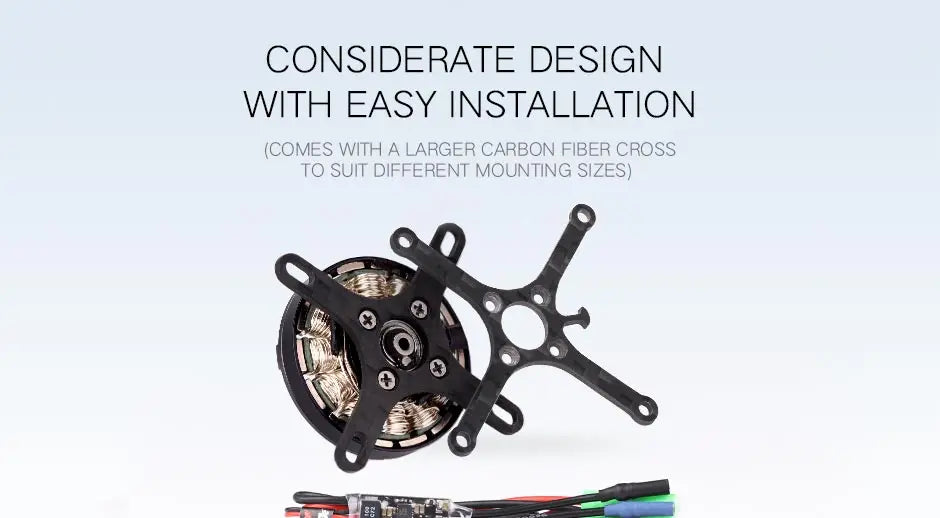 T-motor, COMES WITH A LARGER CARBON FIBER CROSS TO 