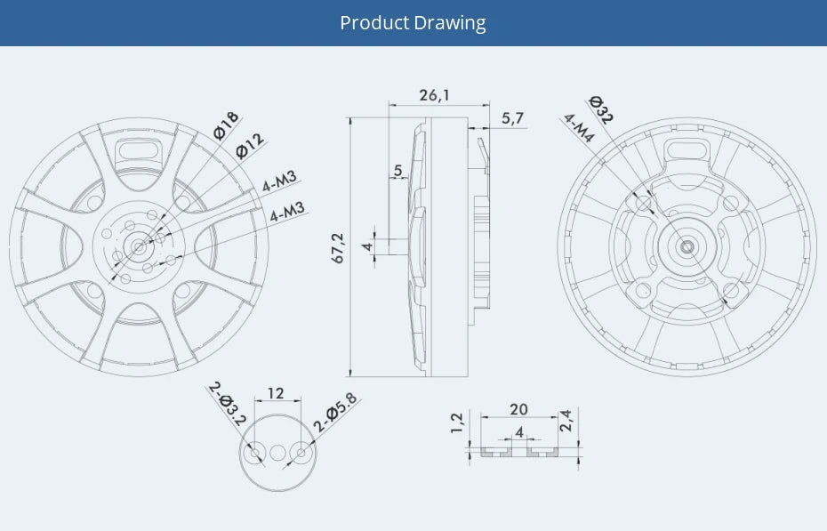 T-MOTOR MN6007II KV160 KV320 Brushless Motor