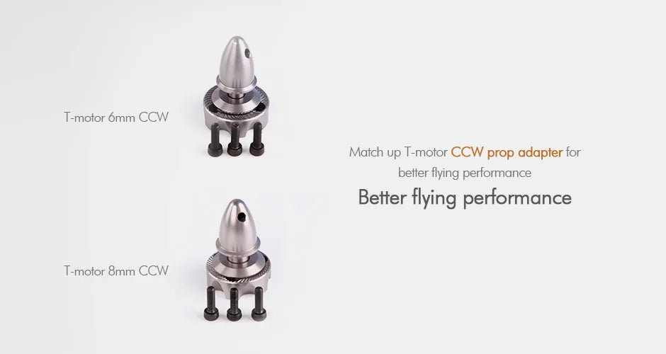 6mm CCW Match up T-motor CCW prop adapter for better flying performance T