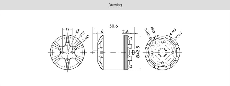 T-motor MN3520 400KV Outrunner Brushless Motor SPECIFIC