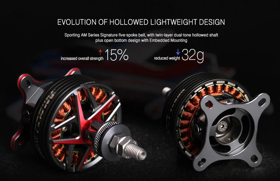 T-MOTOR, EVOLUTION OF HOLLOWED LIGHTWEIGHT DESIGN Sporting AM Series Signature