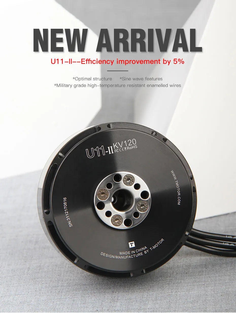 T-MOTOR, ARRIVAL U11-II-Efficiency improvement by 5% *Opti