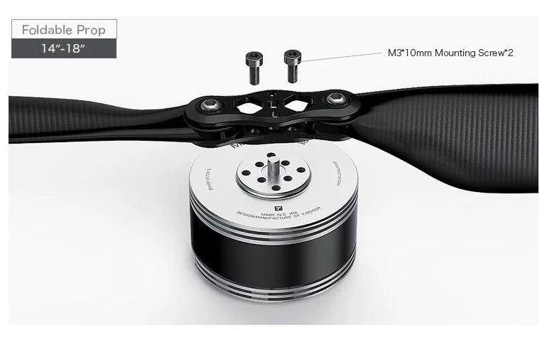 T-Motor MN505-S KV260 KV320 KV380 Brushless Waterproof Motor - 7KG Thrust New Professional Navigator Series For Multirotor Copters Aircraft 9 T-Motor, Foldable 14"-18" M3*1 Omm Mounting Screw 2 Msn