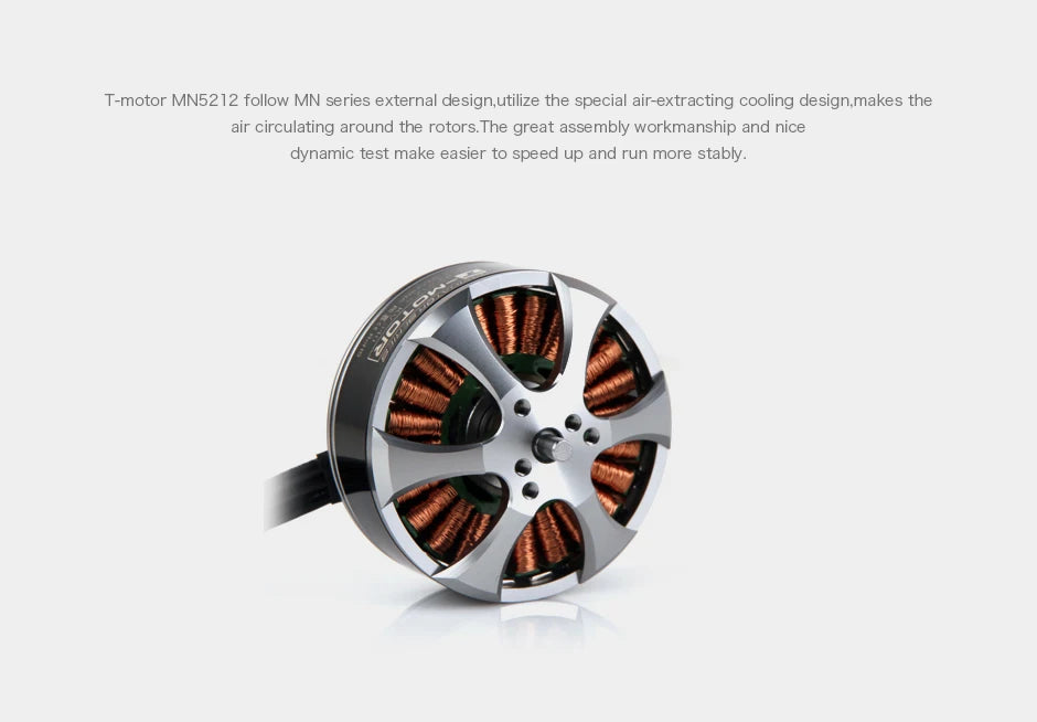 T-MOTOR MN5212 KV340 KV420 Motor - Max Thrust 4.4KG HighQuality Brushless Motor For UAV Drones Quadcopters Helicopter Hexacopter 9 T-MOTOR, T-motor MN5212 follow MN series external design utilize the special air-extra