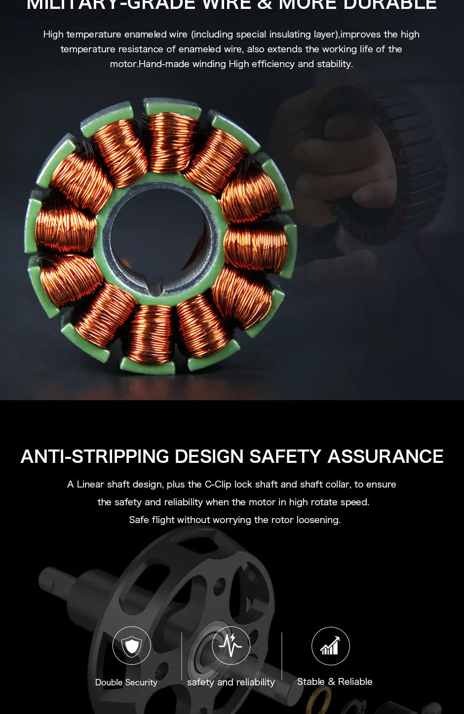 T-MOTOR, DUNADLC High temperature enameled wire improves the high temperature resistance of enamele