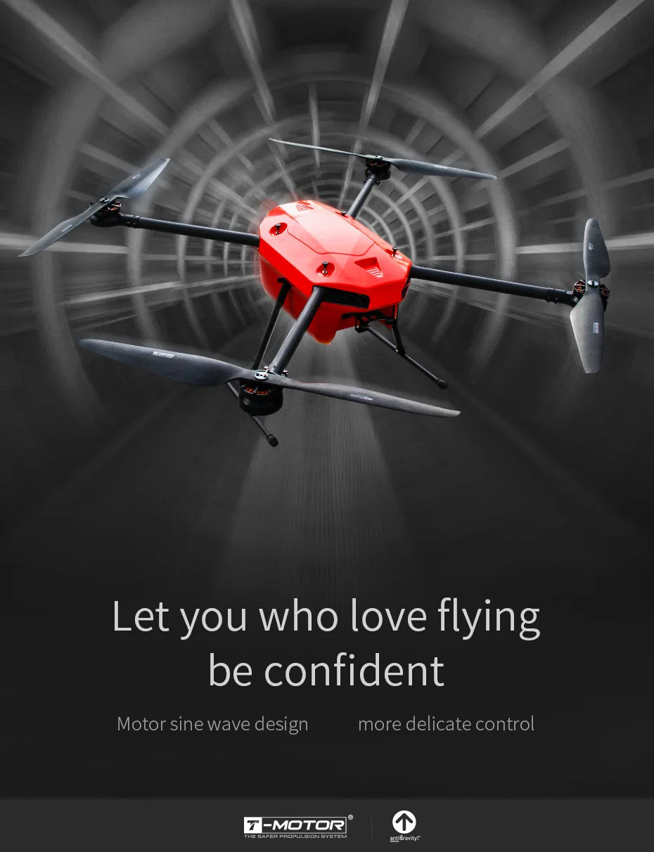 T-MOTOR MN6007II KV160 KV320 Brushless Motor 12S Max Thrust 6.4kg Long Flight Time Efficient Drone match 21-22" Prop 11 T-MOTOR, Motor sine wave design more delicate control FMOTOR TeeTett at enEn