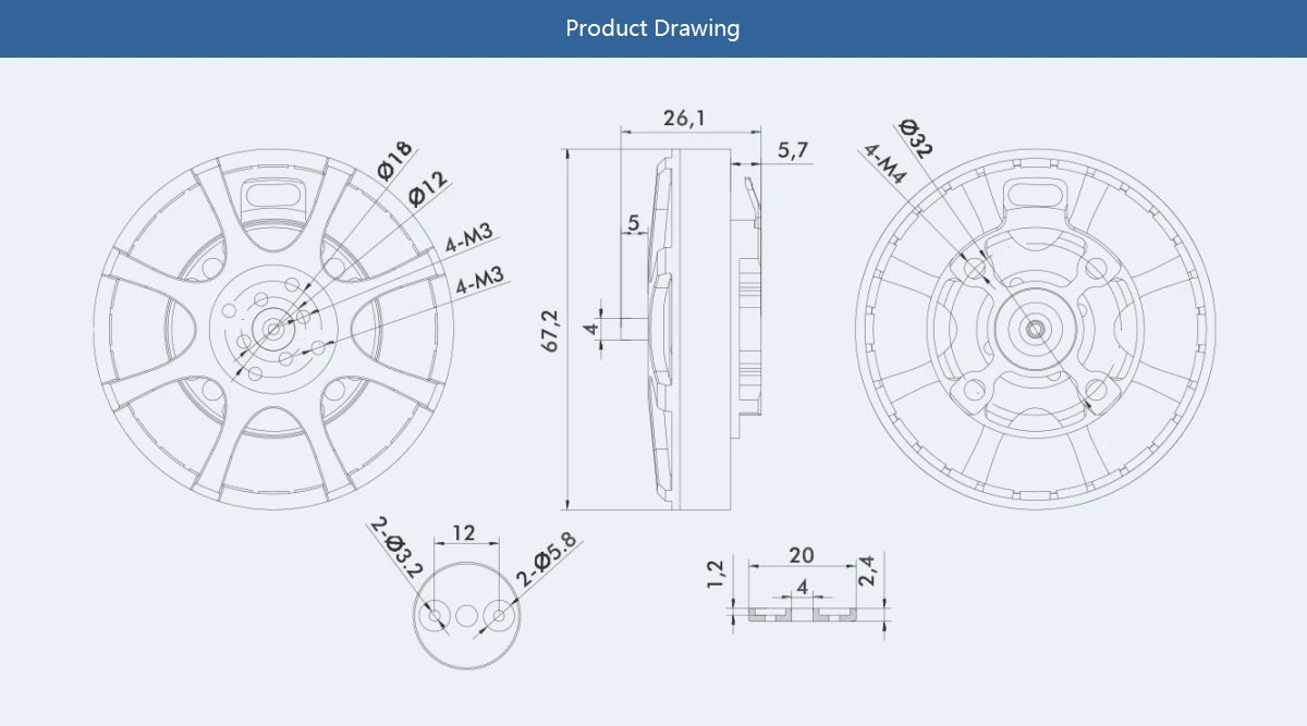 T-MOTOR MN6007II KV160 KV320 Brushless Motor 12S Max Thrust 6.4kg Long Flight Time Efficient Drone match 21-22" Prop 12 T-MOTOR, RC Parts & Accs : Motors Origin : Mainland China