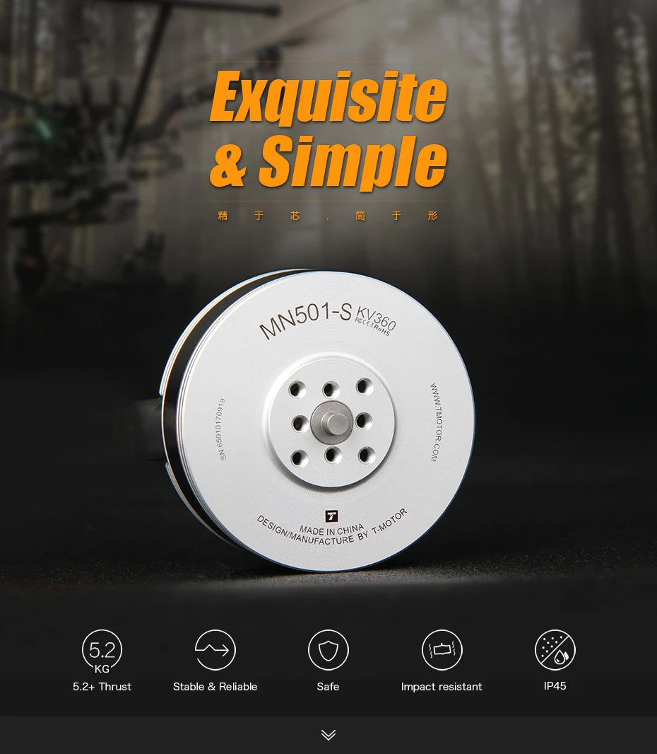 T-Motor, 5.2 KG 5.2+ Thrust Stable & Reliable Safe Impact resistant IP