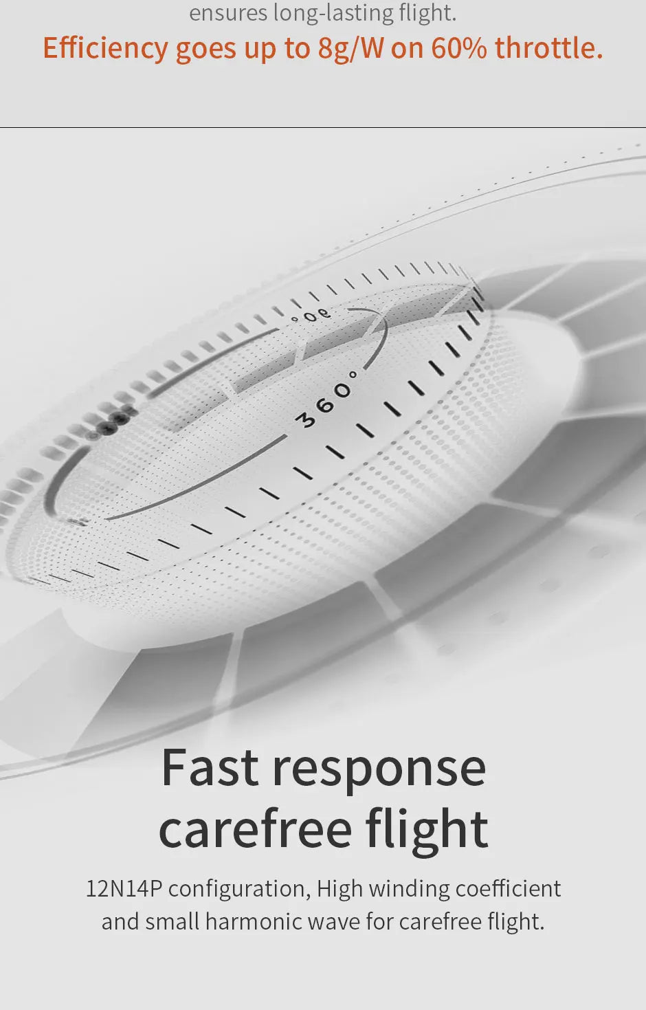 T-MOTOR MN4110 KV300 KV340 KV400 Brushless Motor Max Thrust 770W 3.6KG Tiger Motor Navigator Type For UAV RC Drones Copter Rotors Multi-rotor 13 T-MOTOR, Efficiency goes up to 8g/W on 60% throttle: 0 Fast response carefree flight