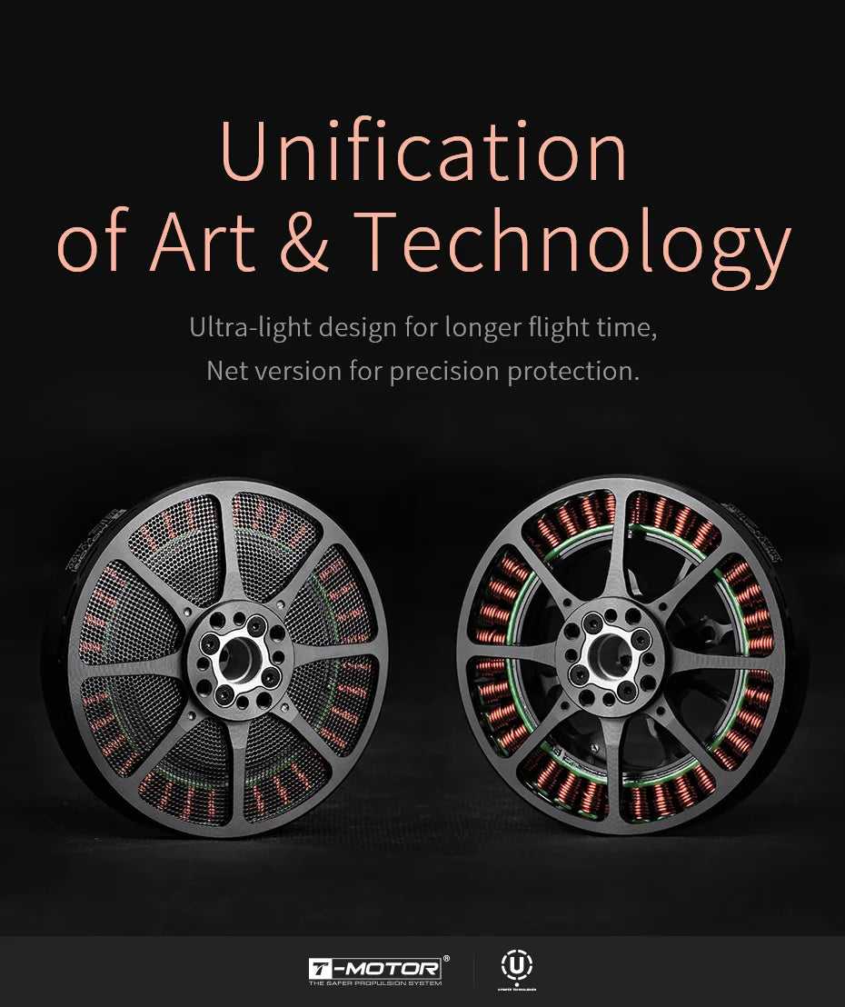 T-motor U8 II Lite KV100 Outrunner Brushless Motor 9.1KG Thrust U Efficiency Type Powerful For RC Drone Multirotor VTOL UAV Quadrotor 10 T-motor, unification of Art & Technology Ultra-light design for longer flight time . Net version