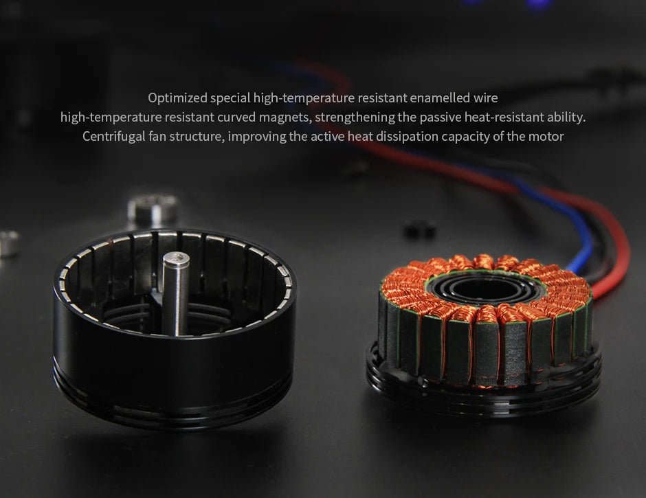 T-motor, high-temperature resistant enamelled wire curved magnets, strengthening the passive heat-resistant