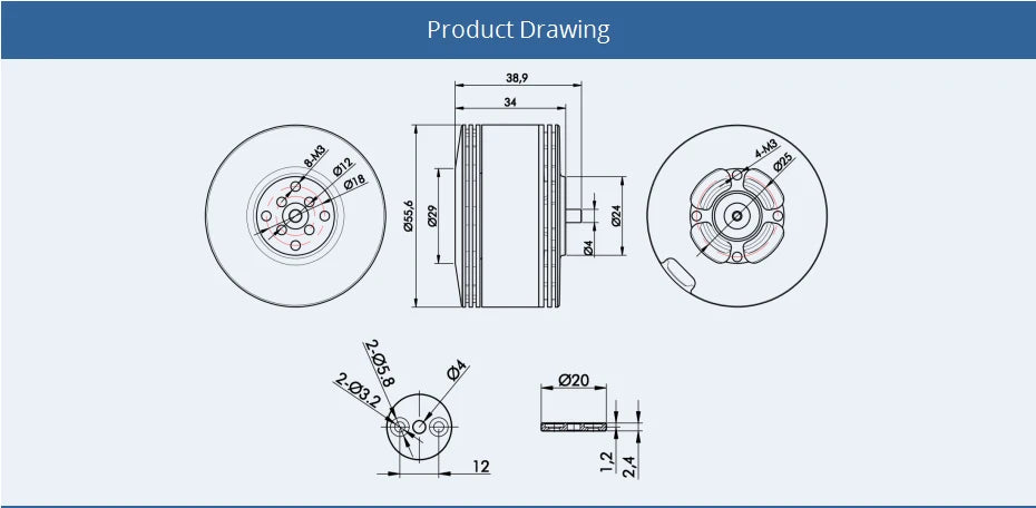 T-motor V505-S KV260 SPECIFICATIONS Use 