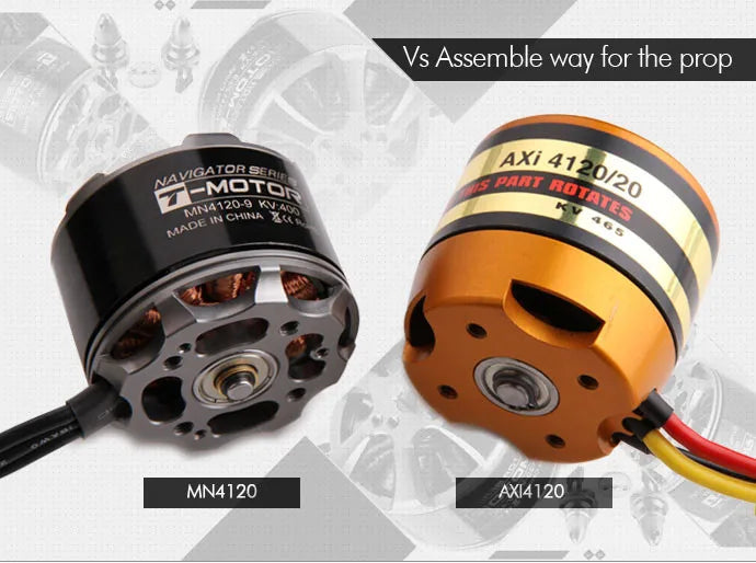 T-motor, Vs Assemble way for the prop AXi NAcMGTOR pant