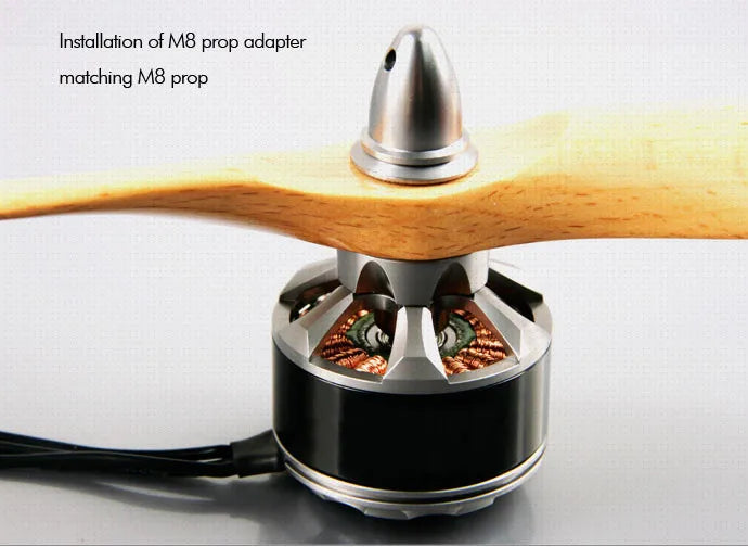 T-motor, Installation of M8 prop adapter matching M8