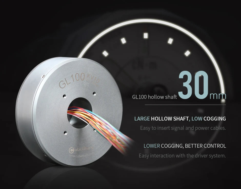T-motor GL100 KV10 Gimbal Motor - CubeMars Series Out-running Gimbal Brushless Motor high precision Hollow Shaft for Gopro Aerial Photography 6 T-motor, Gl 30 GLIOO hollow shaft mm LARGE HOLLOW SHAFT