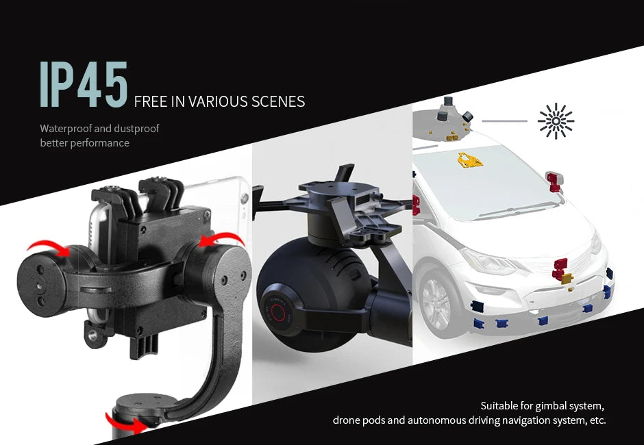 T-motor GL100 KV10 Gimbal Motor - CubeMars Series Out-running Gimbal Brushless Motor high precision Hollow Shaft for Gopro Aerial Photography 8 T-motor, IP45_ FREE IN VARIOUS SCENES Suitable for gimbal system