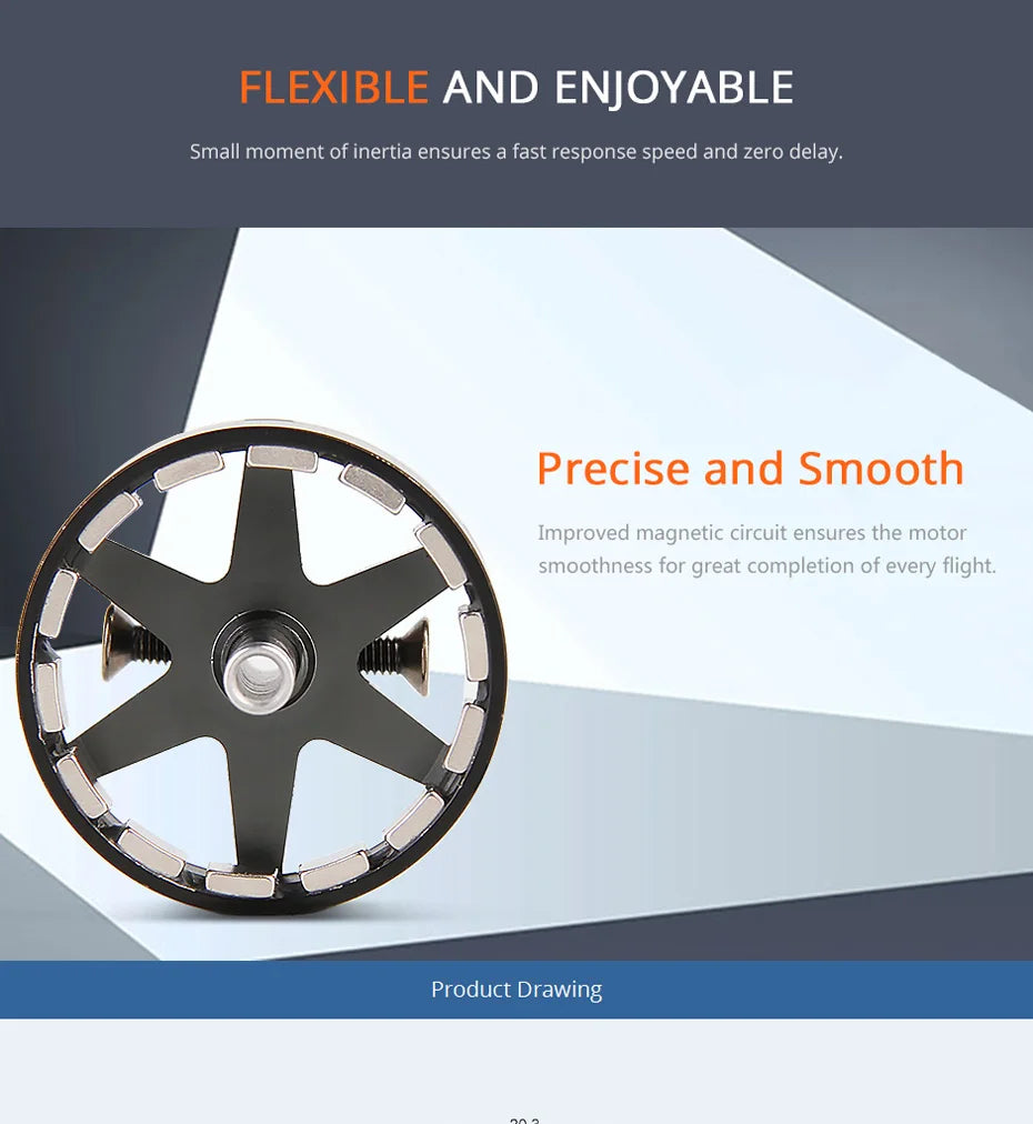 T-motor, FLEXIBLE AND ENJOYABLE Small moment of inertia ensures