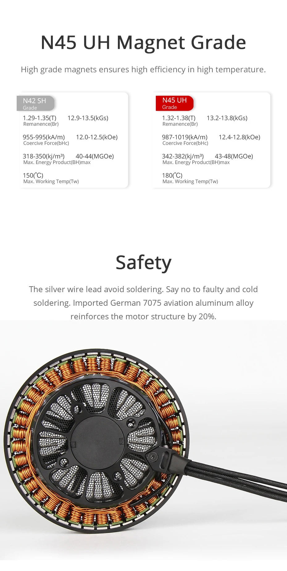 T-motor U8 Lite KV100 - 1300W 7KG Thrust Ultra-light Efficient Motor With Ultralight CF Prop For UAV Helicopter RC Drones 12 T-motor, N42 SH N45 UH Grade Grade 1.29-1,.35(T) 1