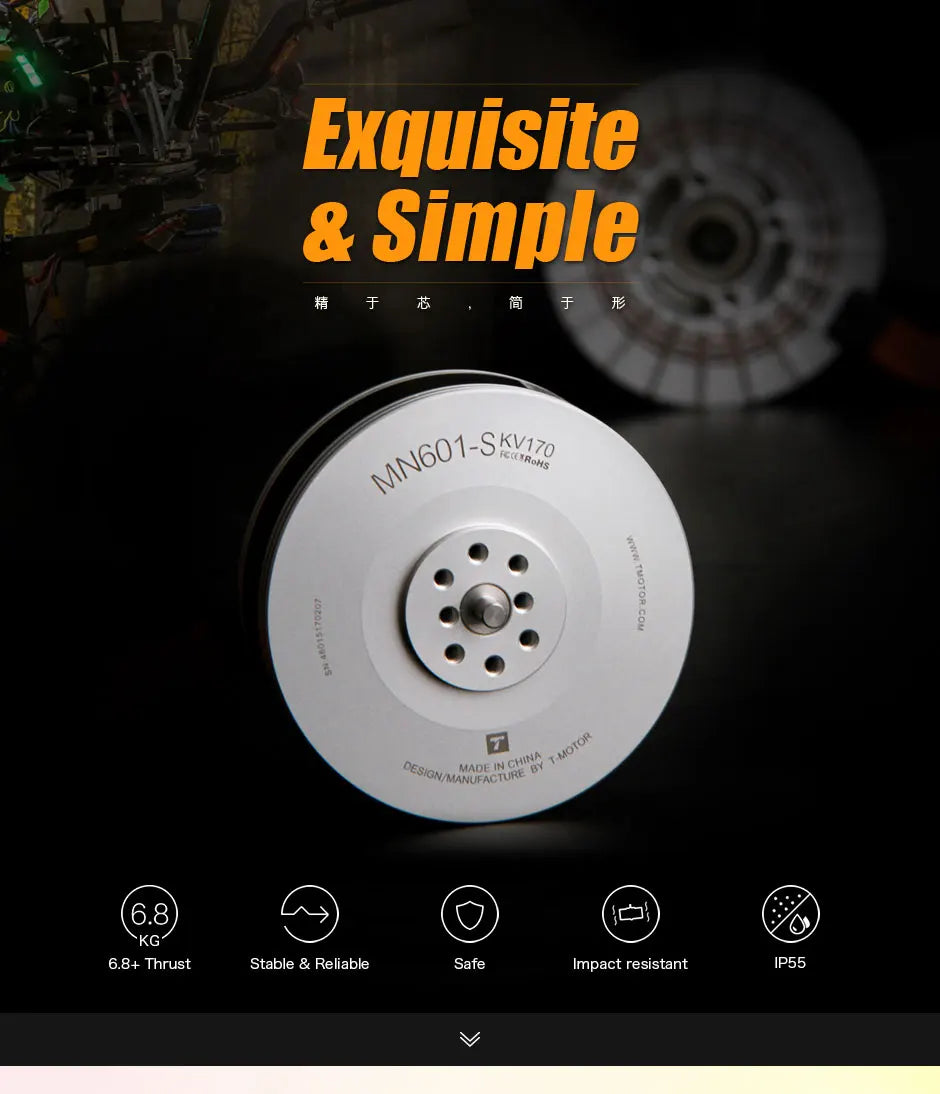 2Pcs/Set T-motor, MANAPALNRE 6.8 KG 6.8+ Thrust Stable & Re