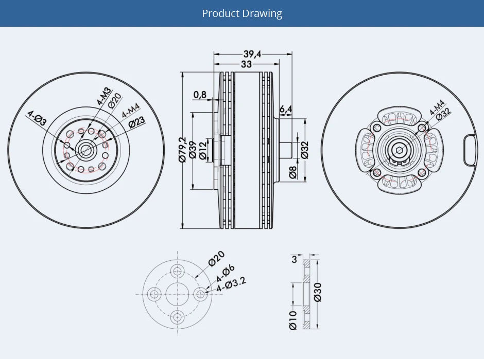 2Pcs/Set T-motor, T-motor MN701-S KV135 KV280 Brushless Motor