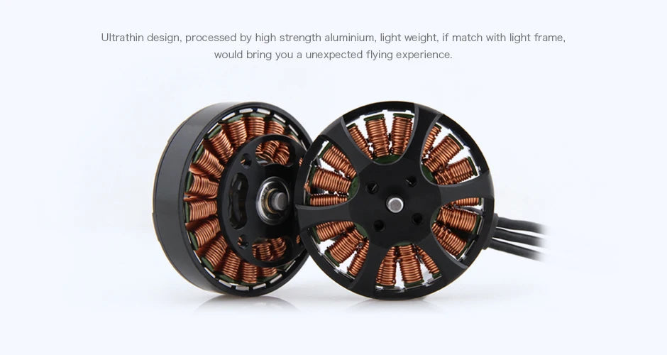 T-motor, ultrathin design; processed by high strength aluminium; light weight . if match