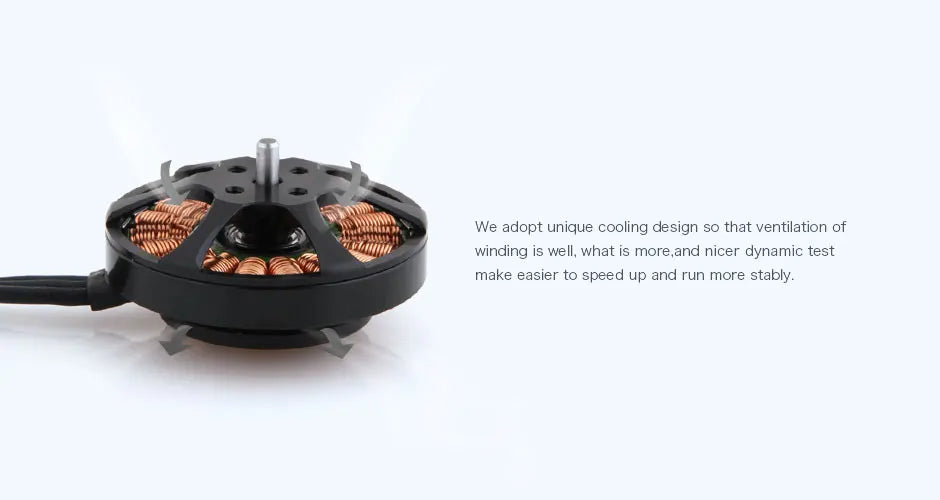 T-motor, we adopt unique cooling design so that ventilation of winding is well . nicer dynamic test