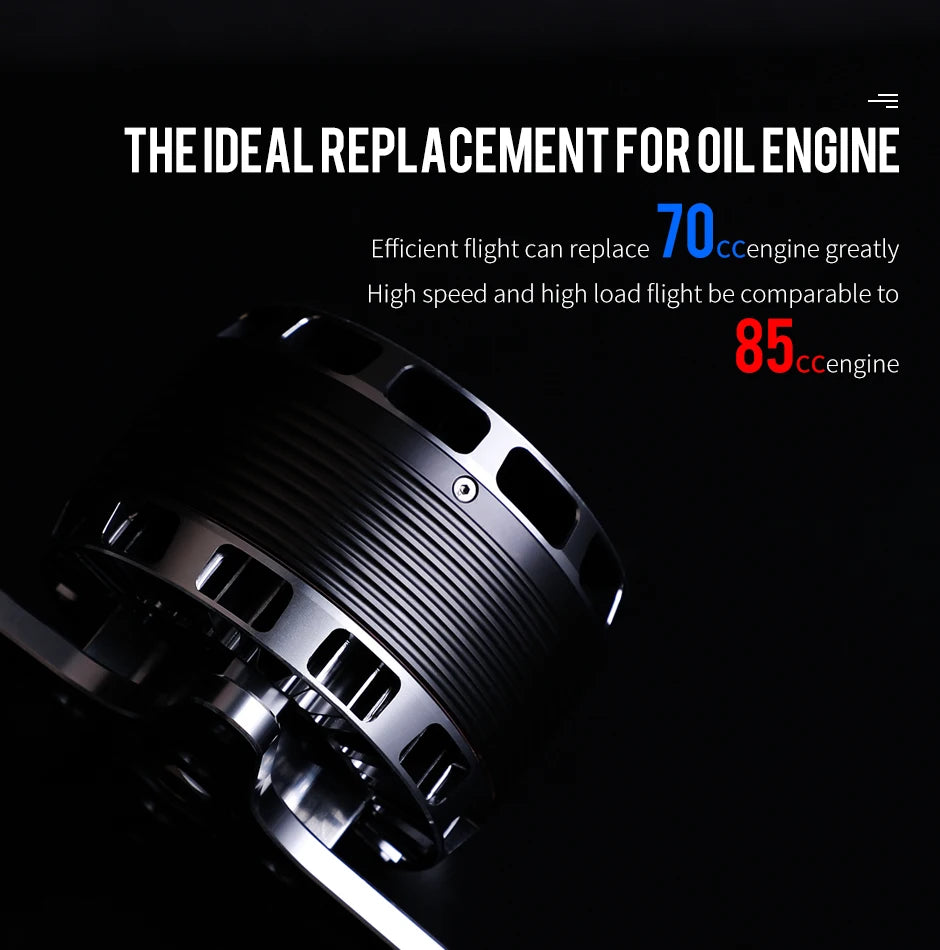 T-MOTOR AT8025 70CC Motor - KV160/KV190 AT80 Series Brushless Drone Motor Power And Balanced Excellent Control 8 T-MOTOR, Efficient flight can replace 703 greatly High speed and high load flight be comparable to 85