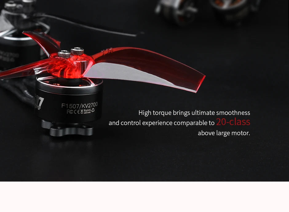 4x T-MOTOR F1507 بدون عمود KV2700 / KV3800 محرك بدون فرش لـ Cinewhoop، 3quot؛ الدعامة FPV Drone FPV Freestyle Racing Drone 8 4x T-MOTOR, F1507/KV2700 FCC€>Roso High torque brings